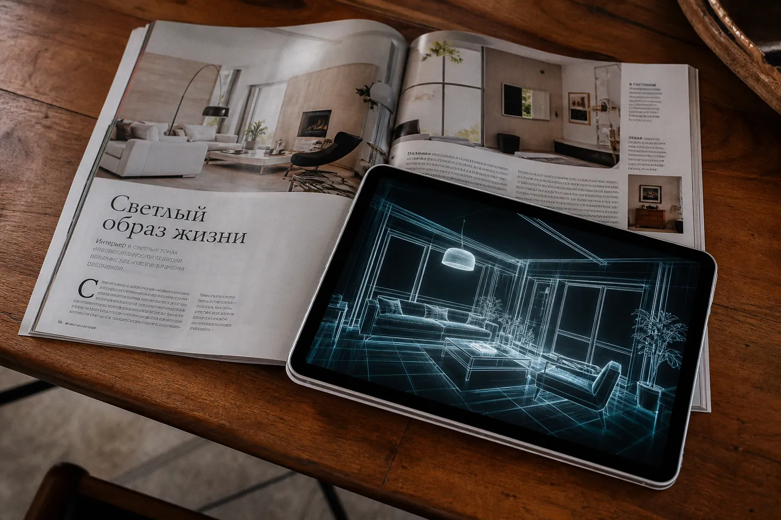 Фото дизайна интерьера: эволюция от журналов к нейросетям